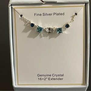 Fine Silver plated Crysta Necklace